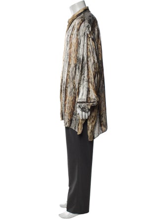 Acne Studios Animal Print Long Sleeve Shirt