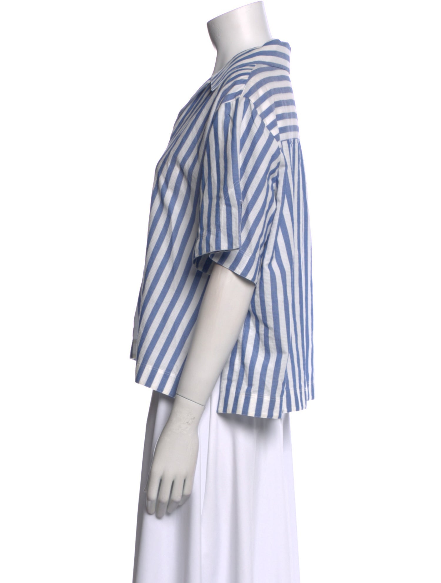 Acne Studios Striped Short Sleeve Crop Top