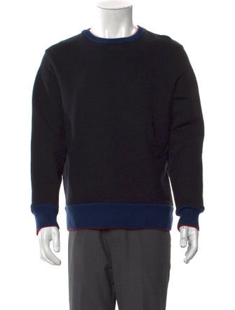 Acne Studios Colorblock Pattern Crew Neck Pullover