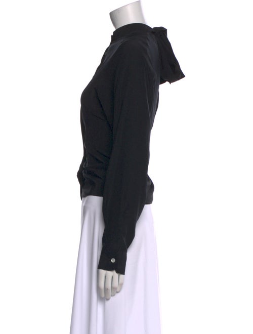 Acne Studios Mock Neck Long Sleeve Button-Up Top