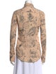 Acne Studios Printed Long Sleeve Button-Up Top