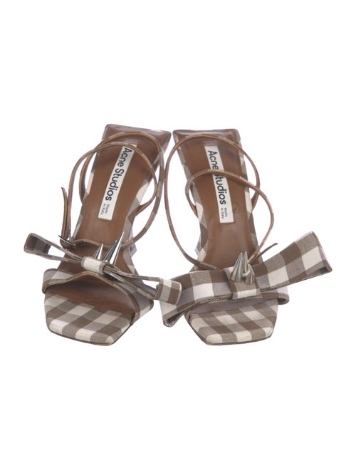 Acne Studios Leather Printed Slingback Sandals