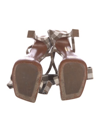 Acne Studios Leather Printed Slingback Sandals