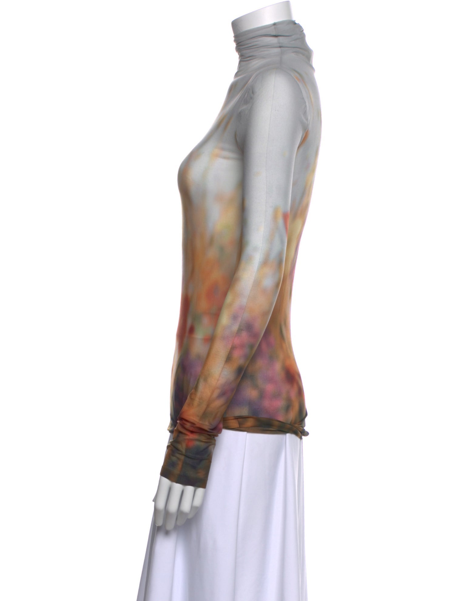 Acne Studios Tie-Dye Print Turtleneck Top