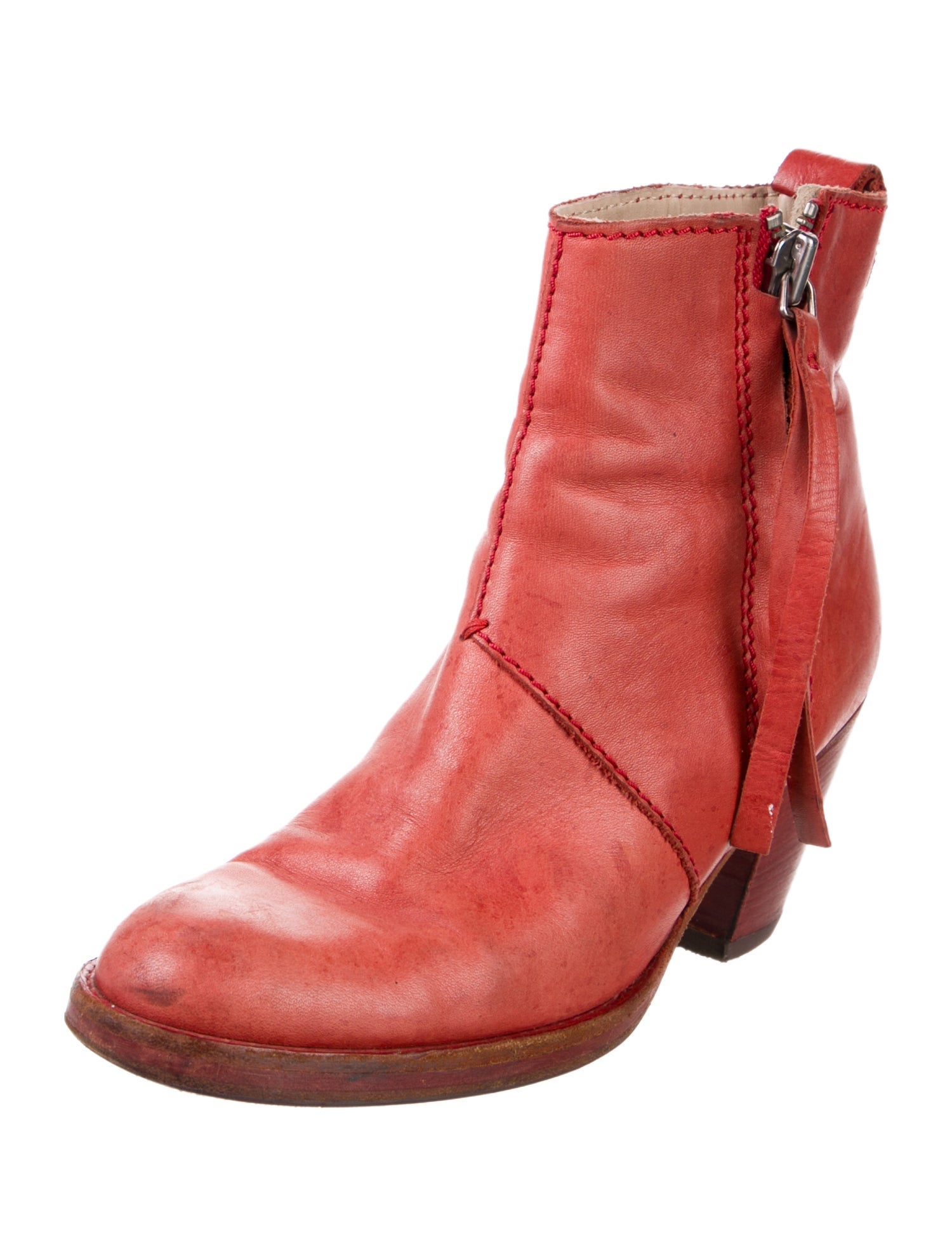 Acne Studios Leather Western Boots