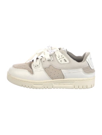 Acne Studios Leather Colorblock Pattern Sneakers