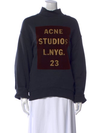 Acne Studios Graphic Print Turtleneck Sweatshirt