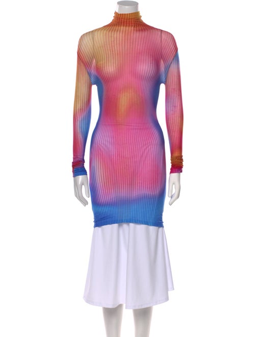 Acne Studios Tie-Dye Print Mock Neck Tunic
