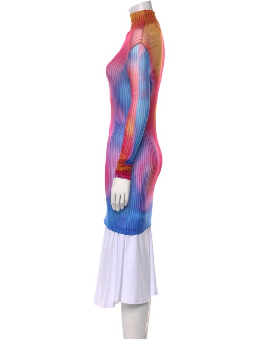 Acne Studios Tie-Dye Print Mock Neck Tunic