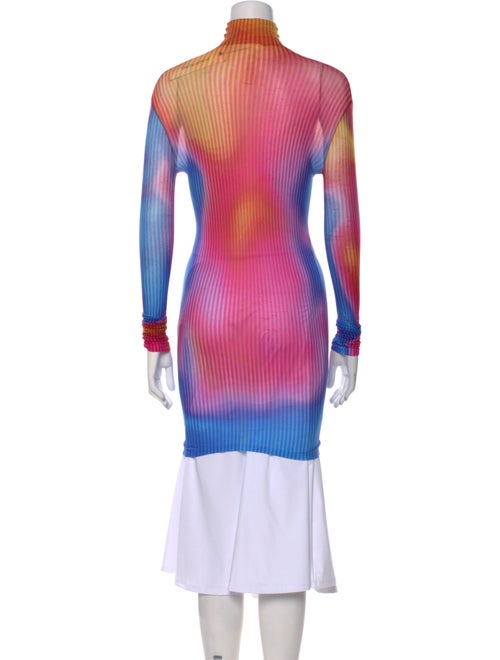 Acne Studios Tie-Dye Print Mock Neck Tunic