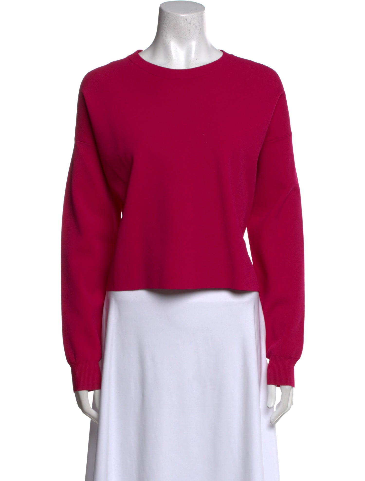 Acne Studios Crew Neck Long Sleeve Crop Top