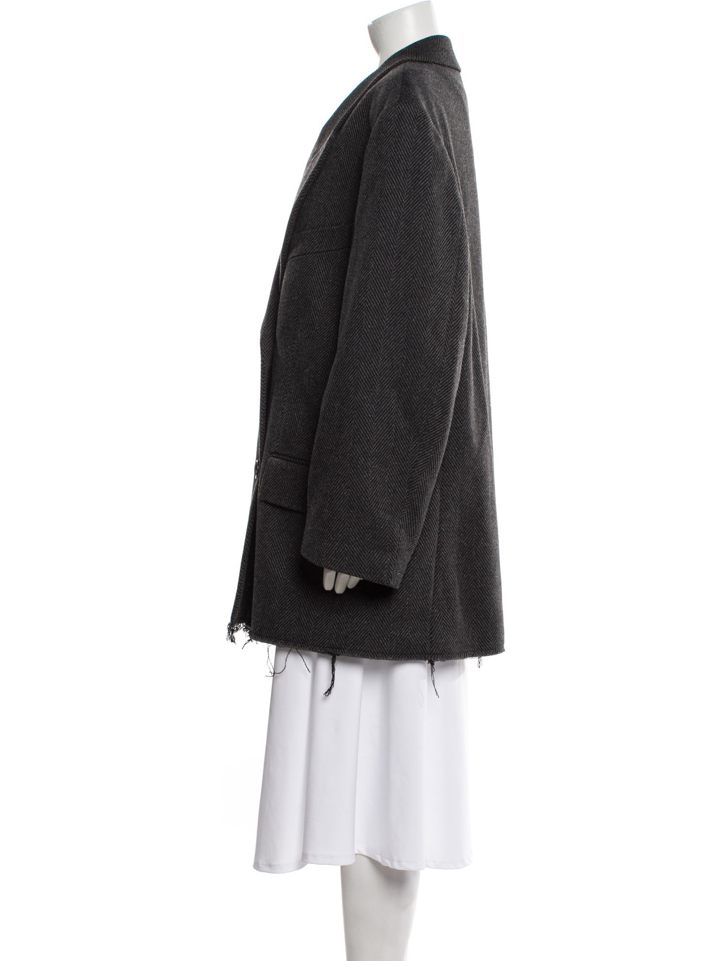 Acne Studios Wool Printed Faux Fur Coat w/ Tags