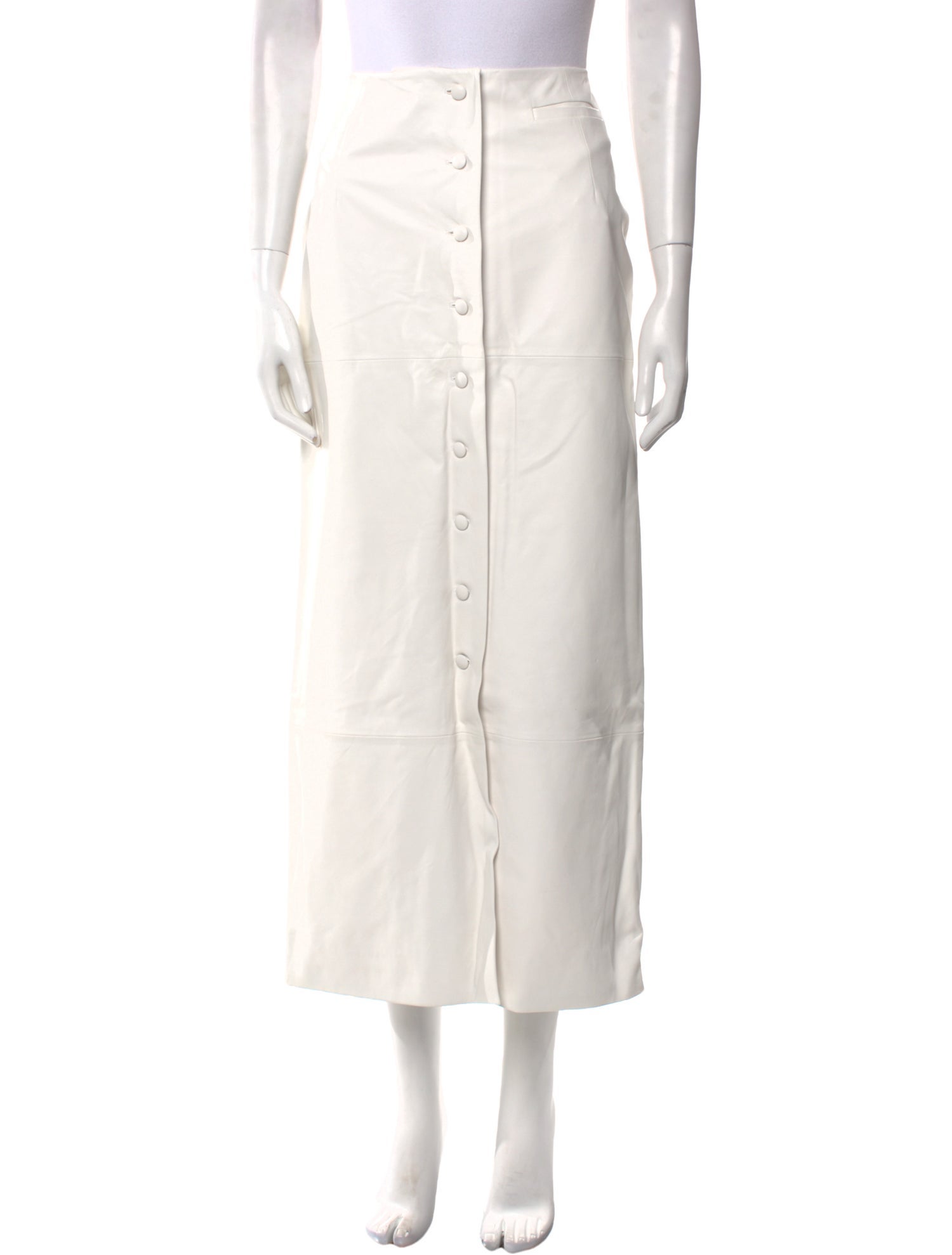 Acne Studios Lamb Leather Midi Length Skirt