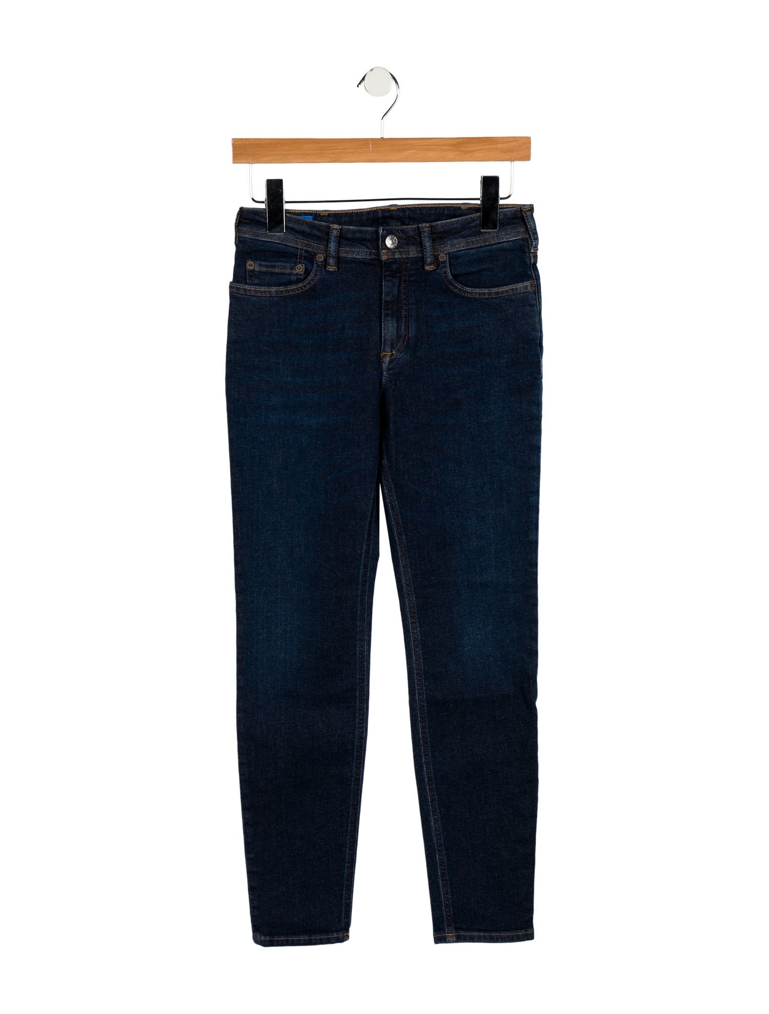Acne Studios Blå Konst Mid-Rise Skinny Leg Jeans