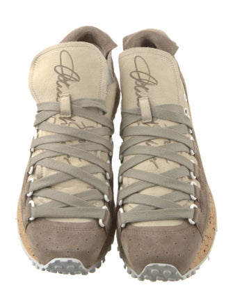 Acne Studios Suede Colorblock Pattern Sneakers