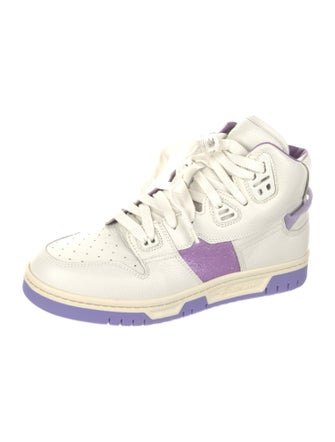 Acne Studios Leather Colorblock Pattern Sneakers