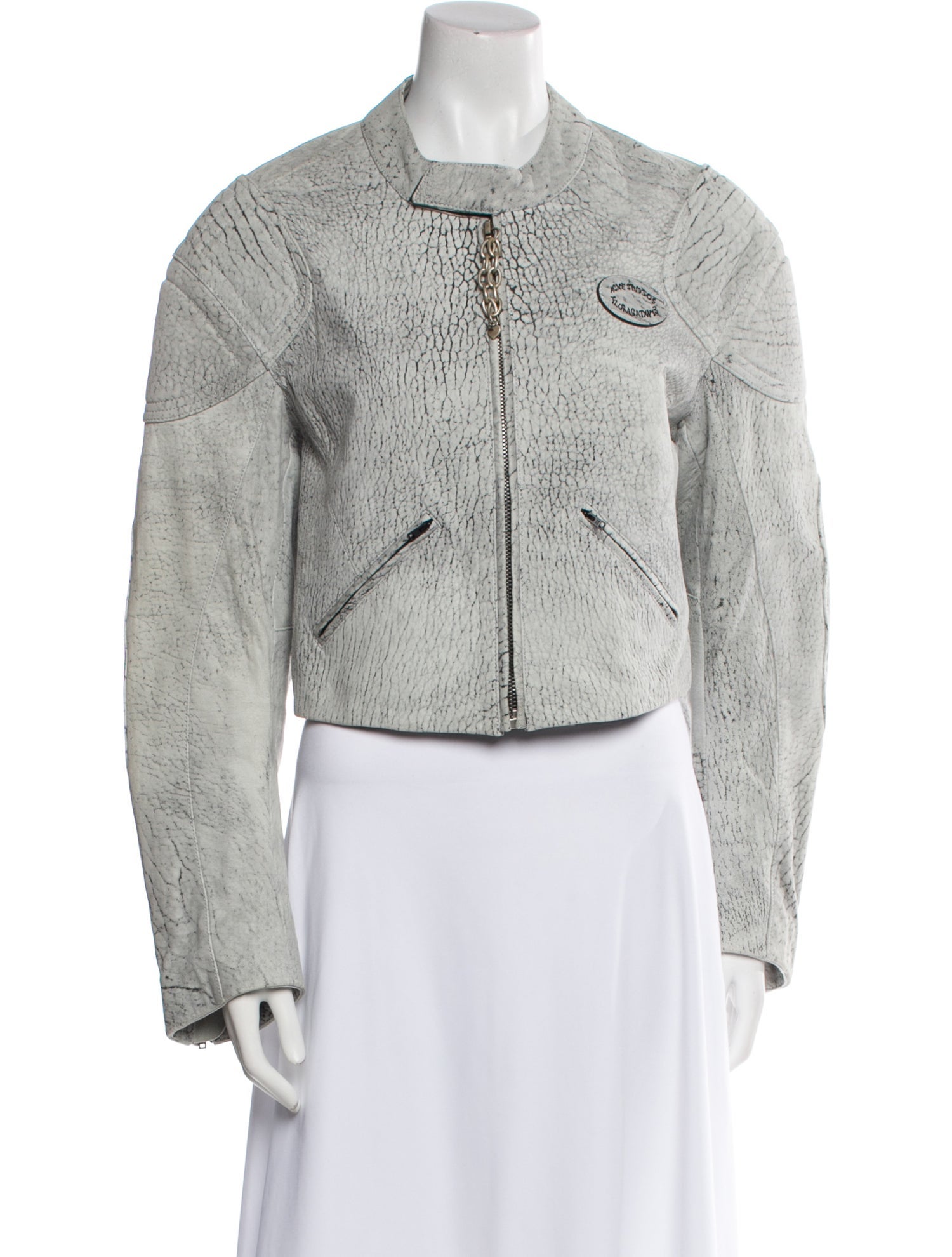 Acne Studios Lamb Leather Animal Print Evening Jacket w/ Tags