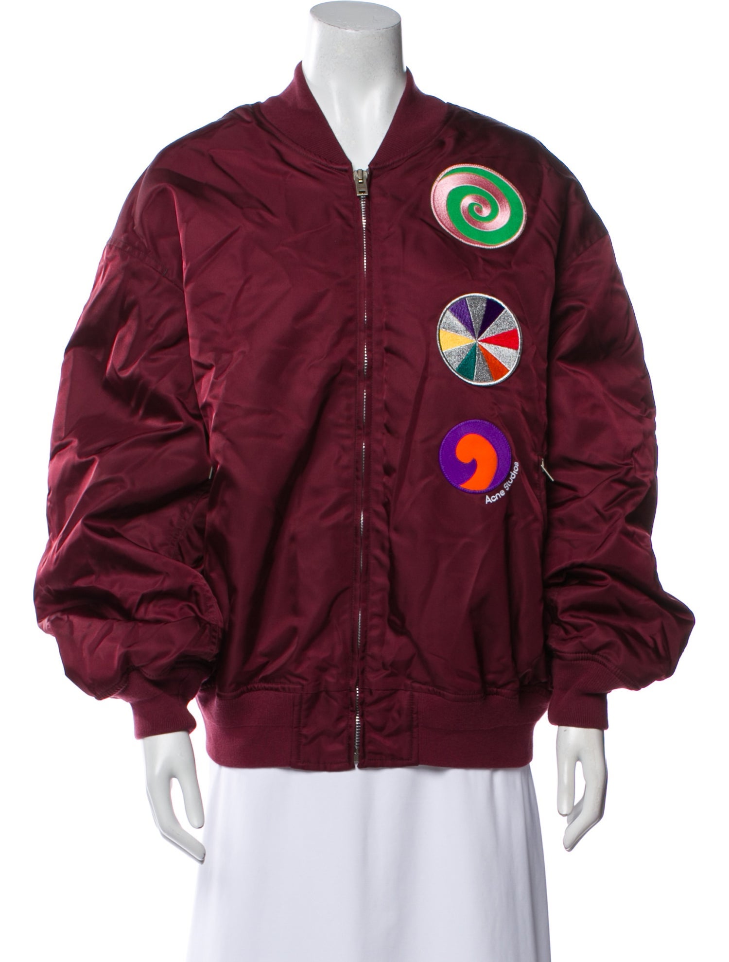 Acne Studios Nylon Graphic Print Bomber Jacket w/ Tags