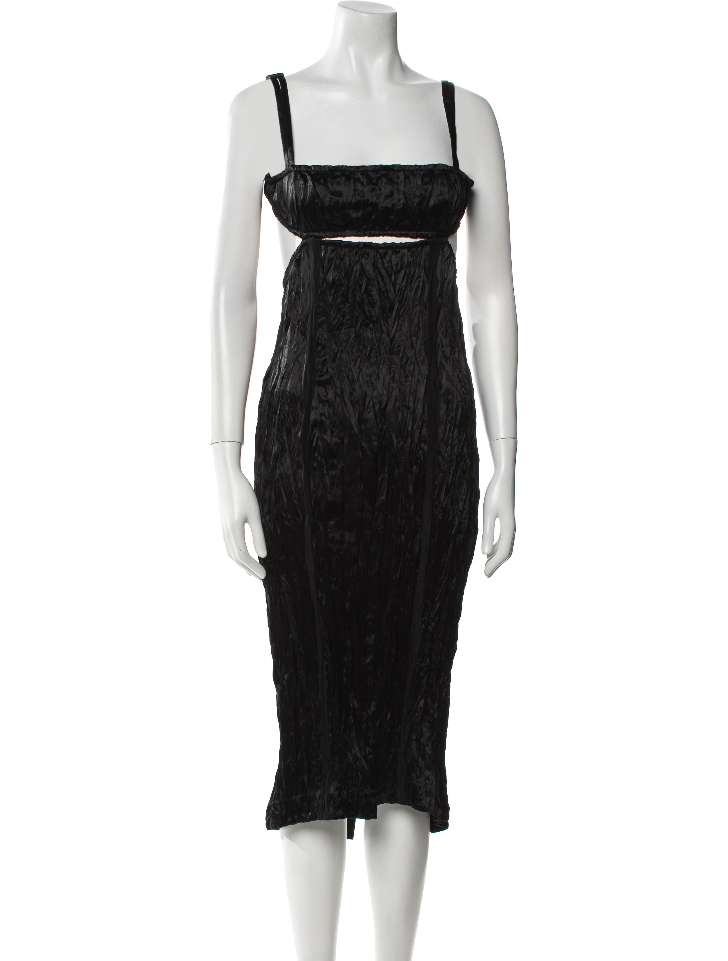 Acne Studios Square Neckline Midi Length Dress