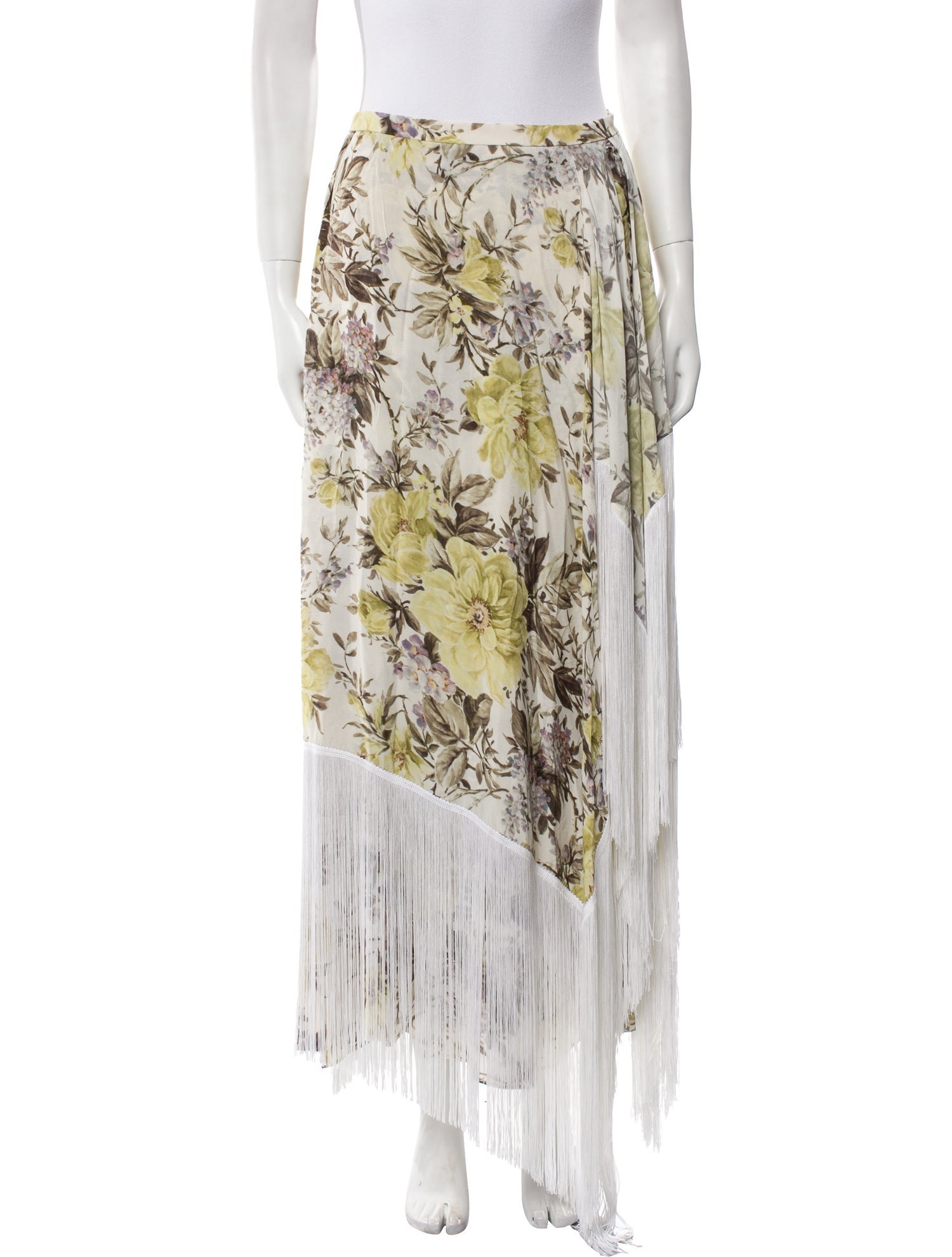 Acne Studios Floral Print Midi Length Skirt