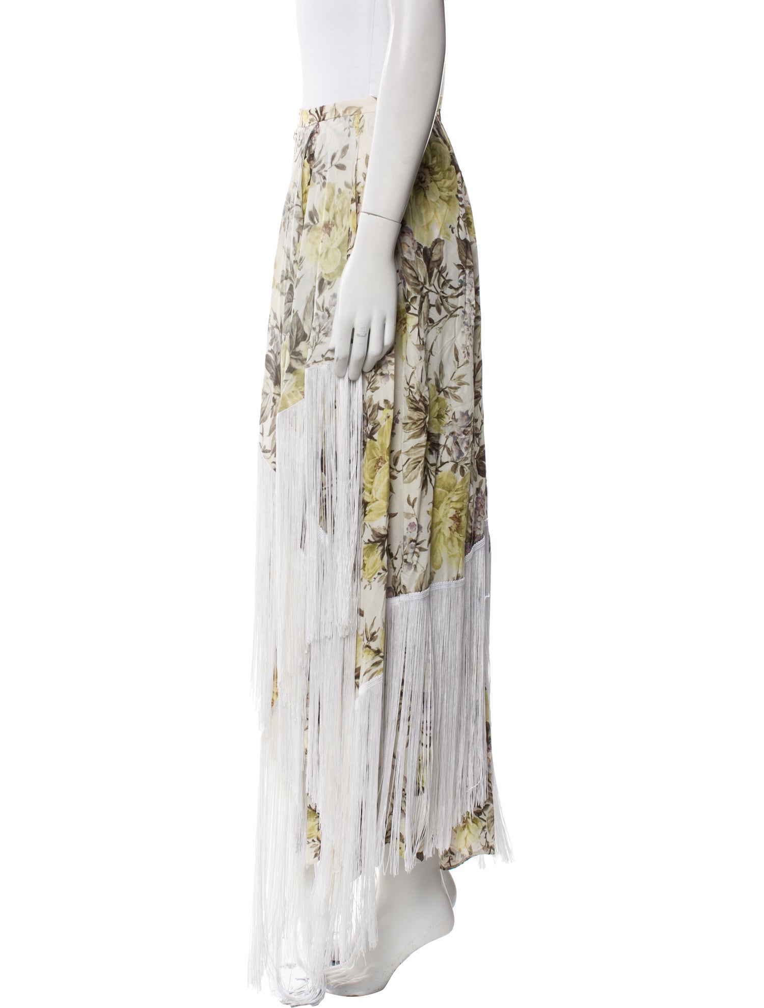 Acne Studios Floral Print Midi Length Skirt