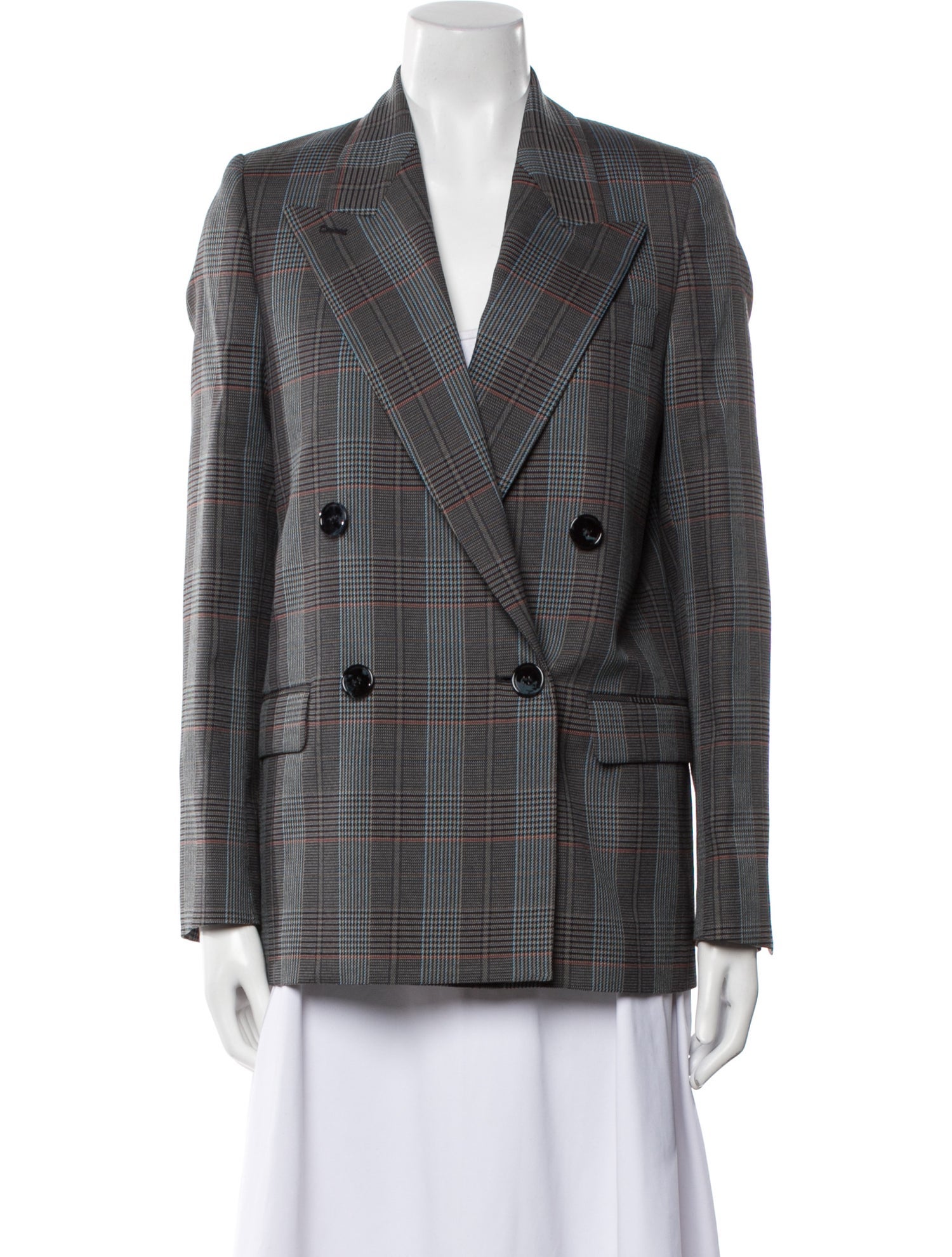 Acne Studios Wool Plaid Print Blazer