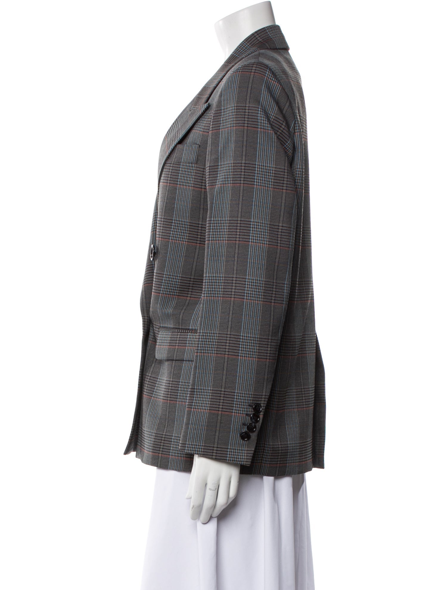 Acne Studios Wool Plaid Print Blazer