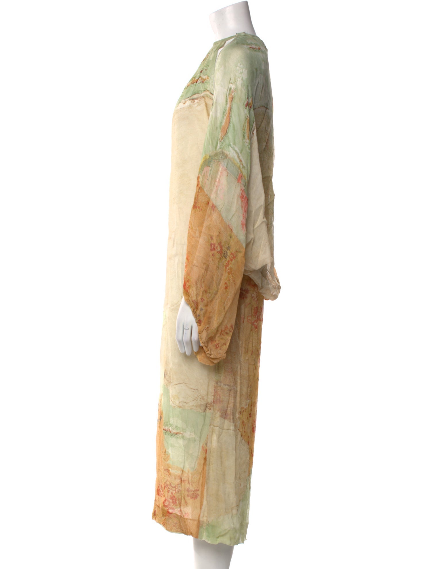 Acne Studios Floral Print Midi Length Dress