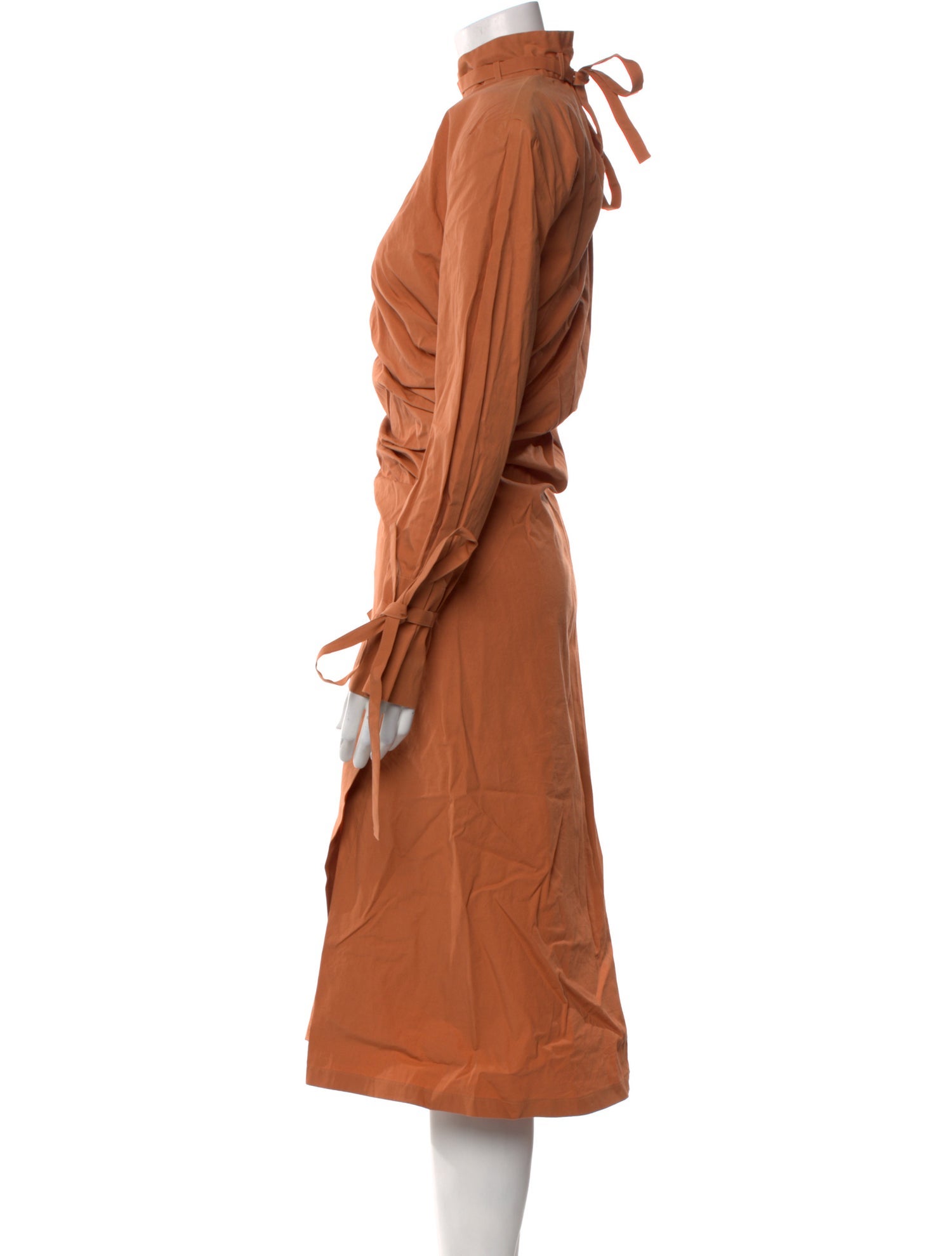 Acne Studios Mock Neck Midi Length Dress