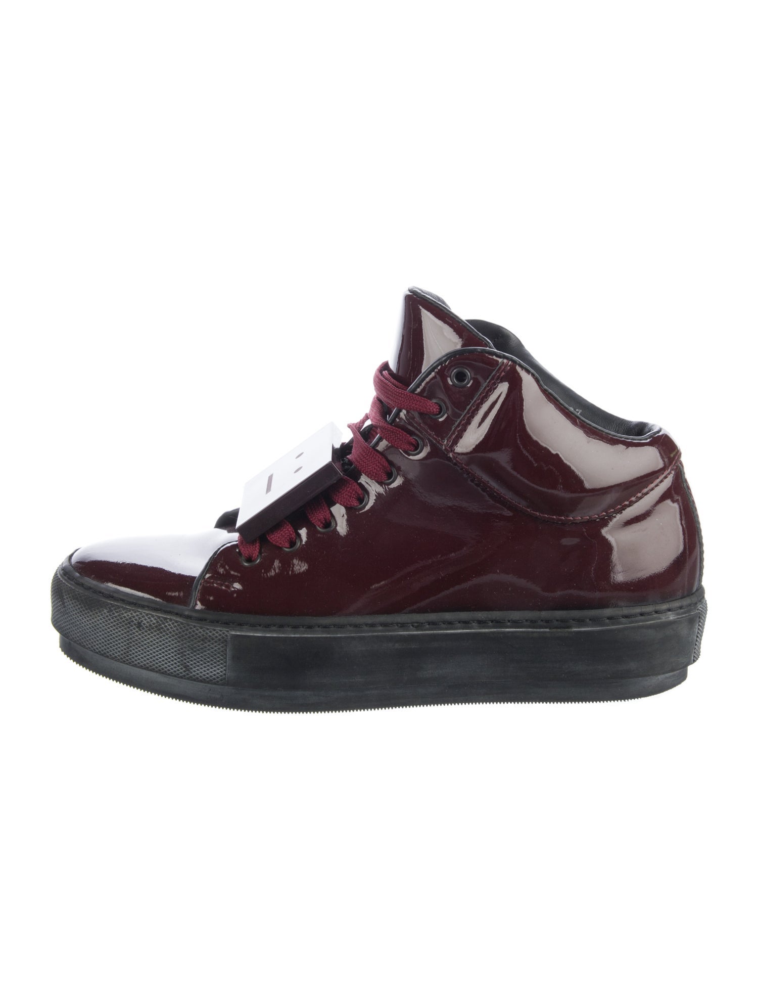 Acne Studios Patent Leather Printed Sneakers
