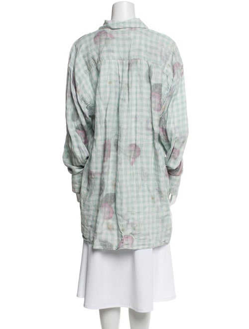 Acne Studios Linen Plaid Print Tunic