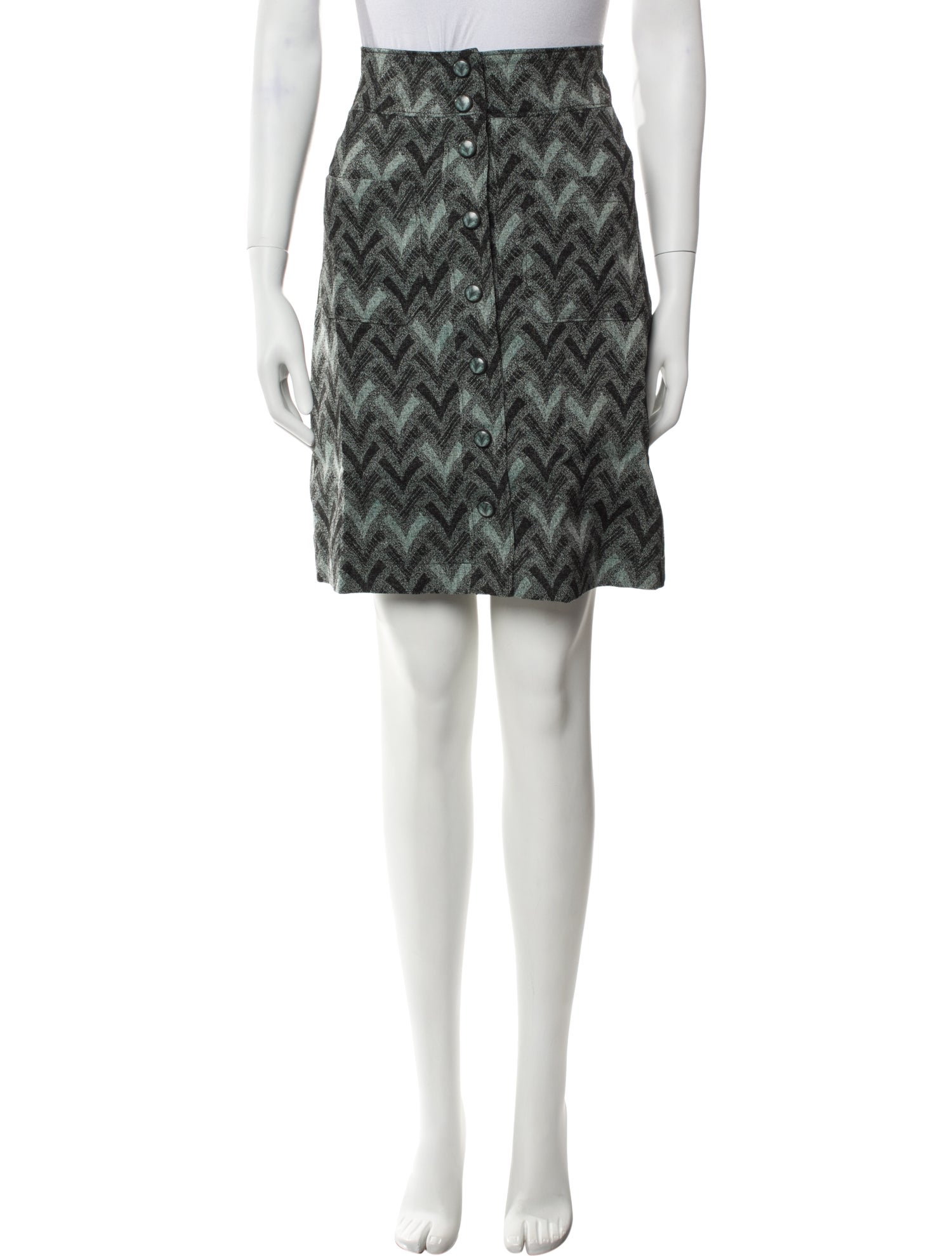 Acne Studios Printed Knee-Length Skirt