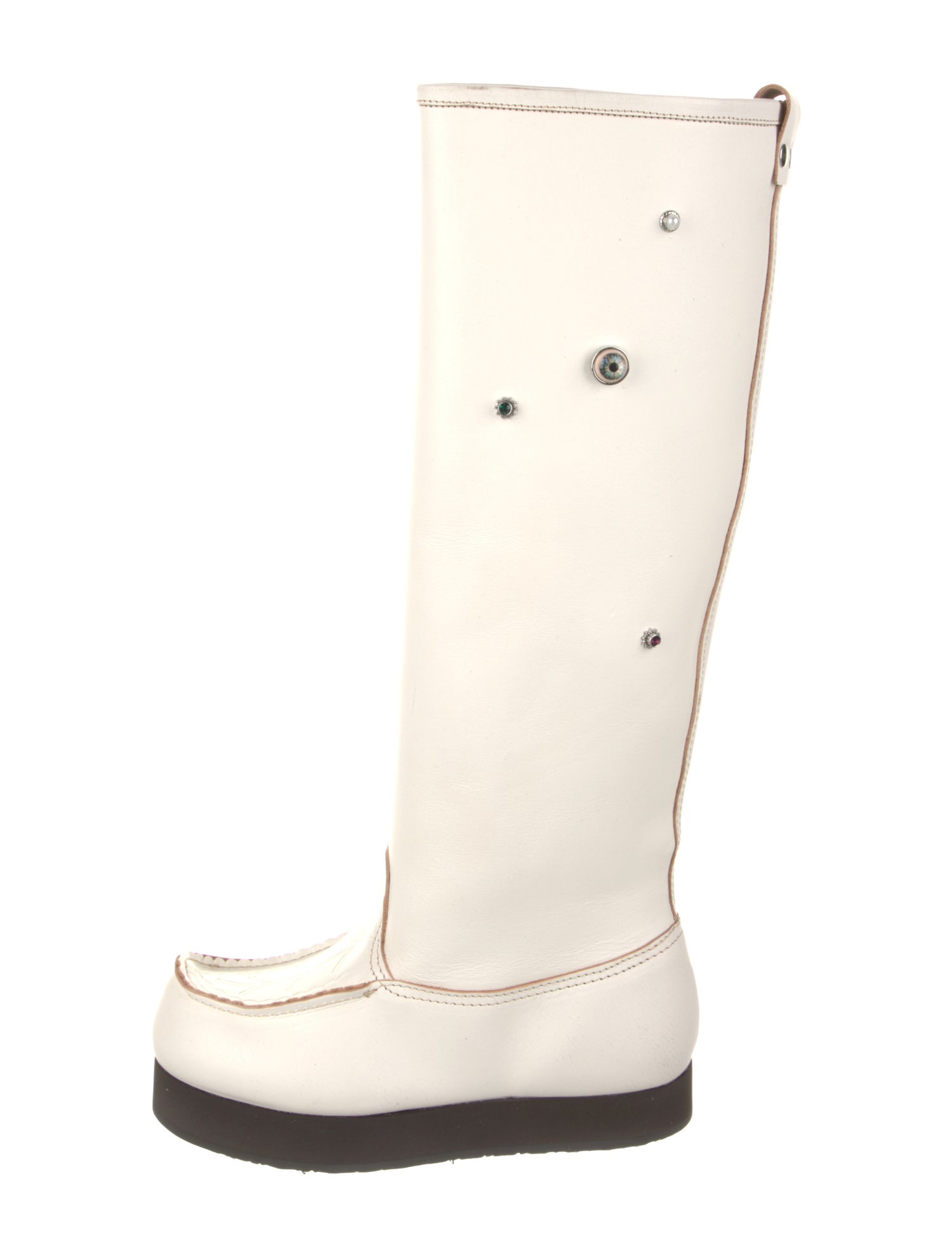 Acne Studios Leather Studded Accents Riding Boots