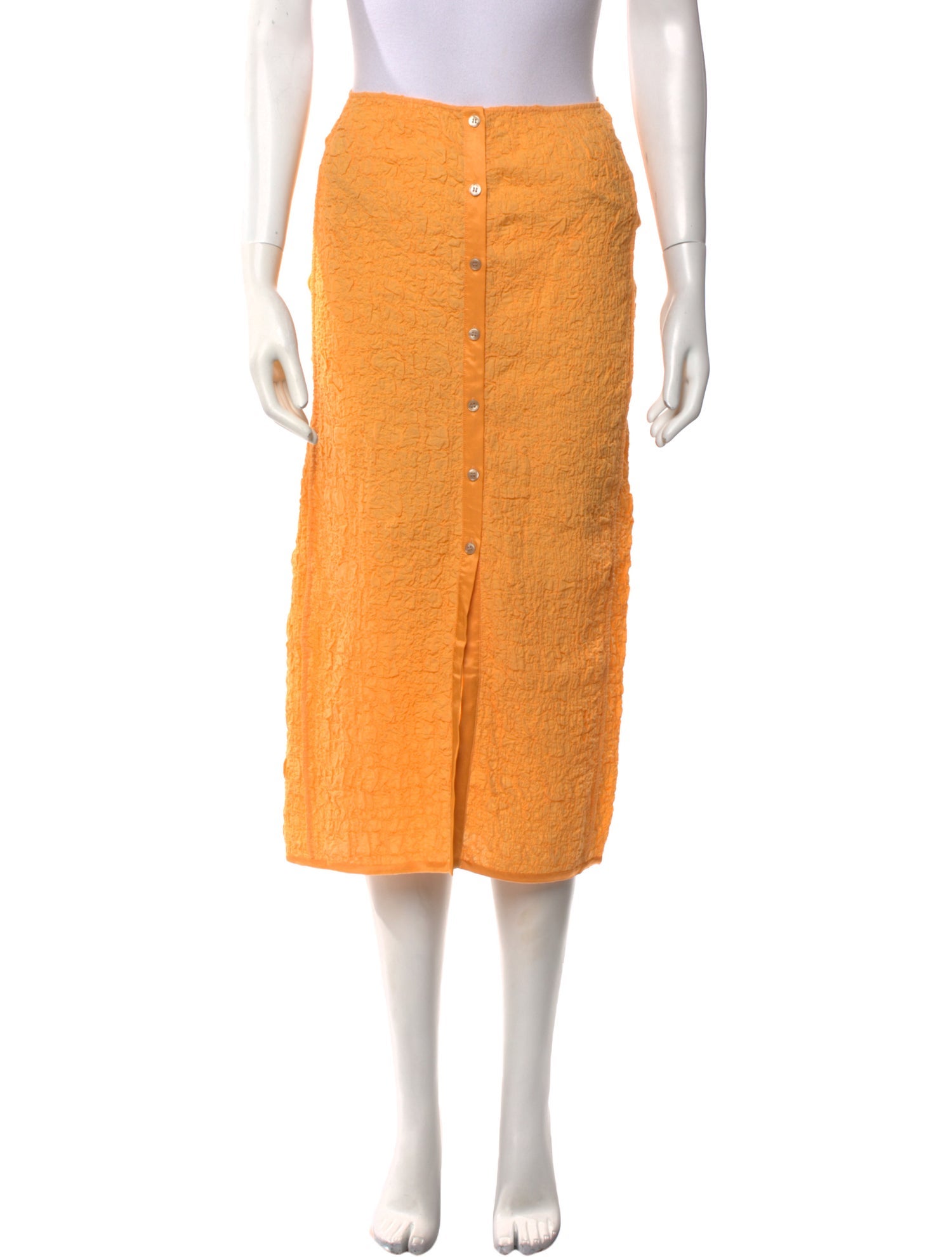 Acne Studios Raw-Edge Trim Midi Length Skirt