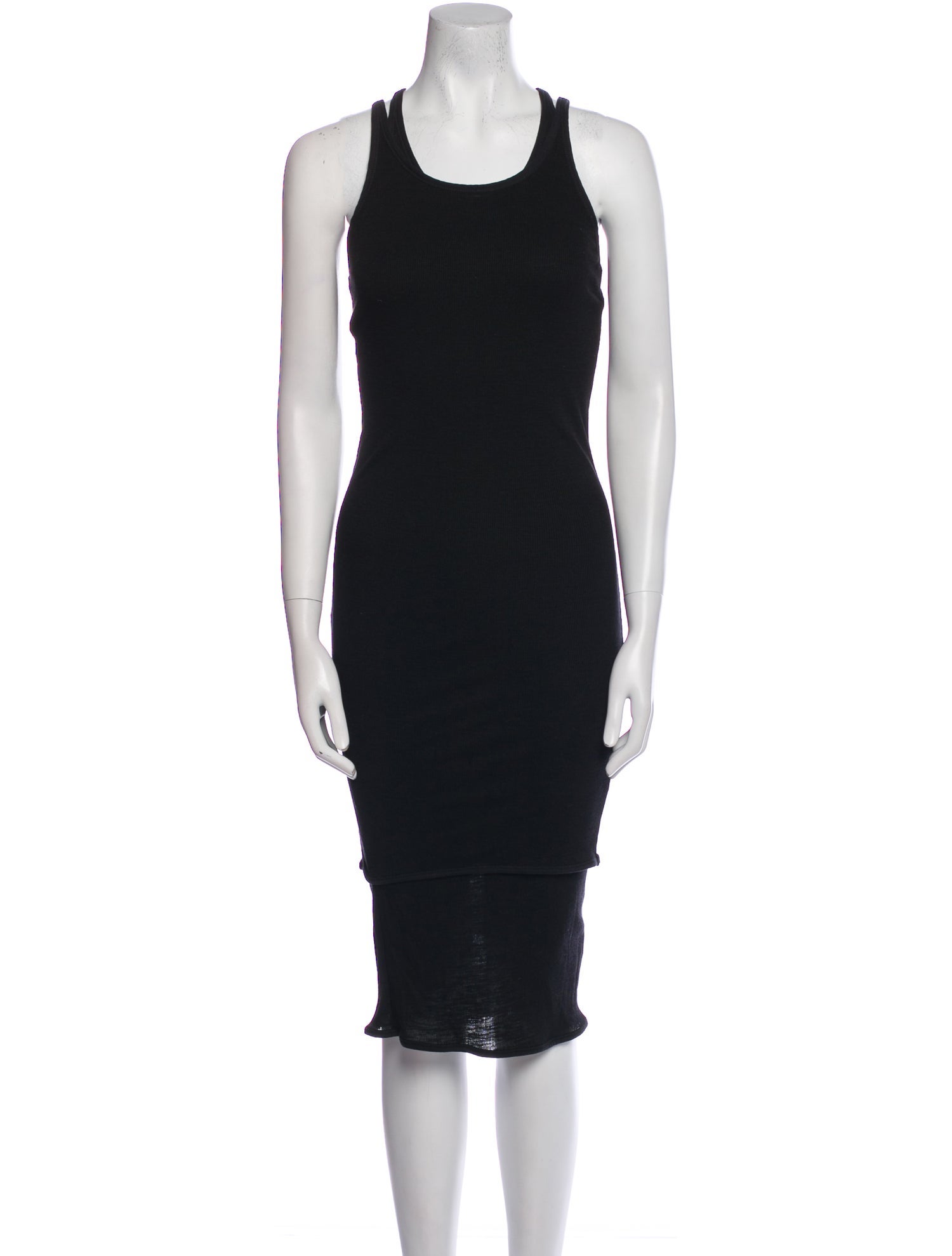 Acne Studios Scoop Neck Midi Length Dress