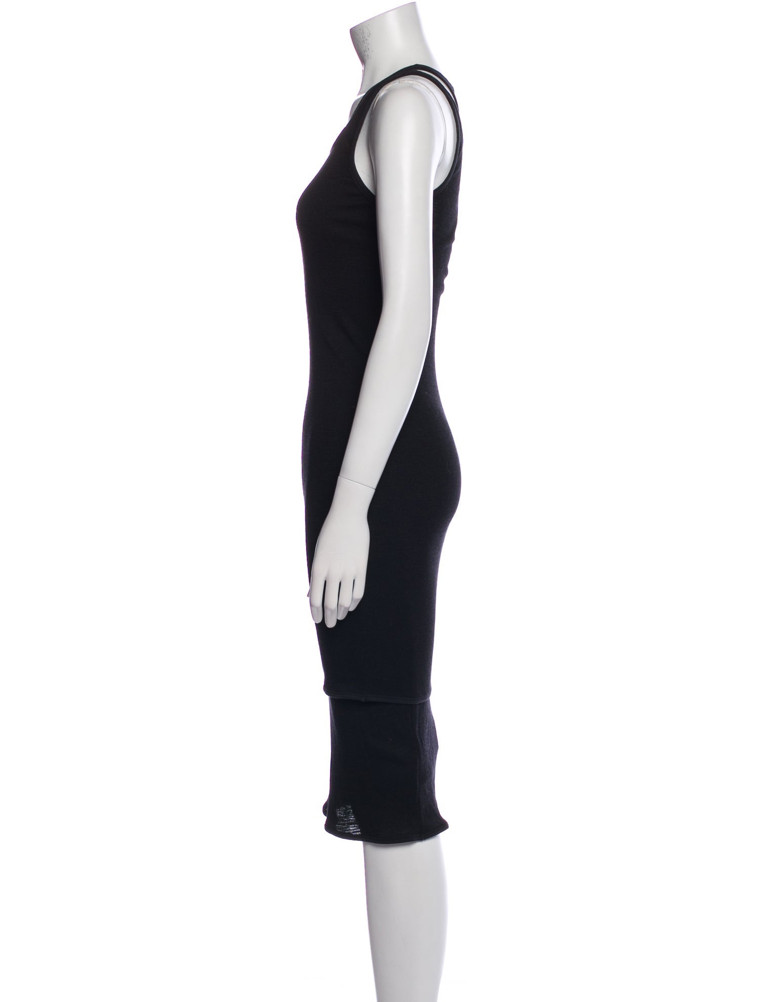 Acne Studios Scoop Neck Midi Length Dress