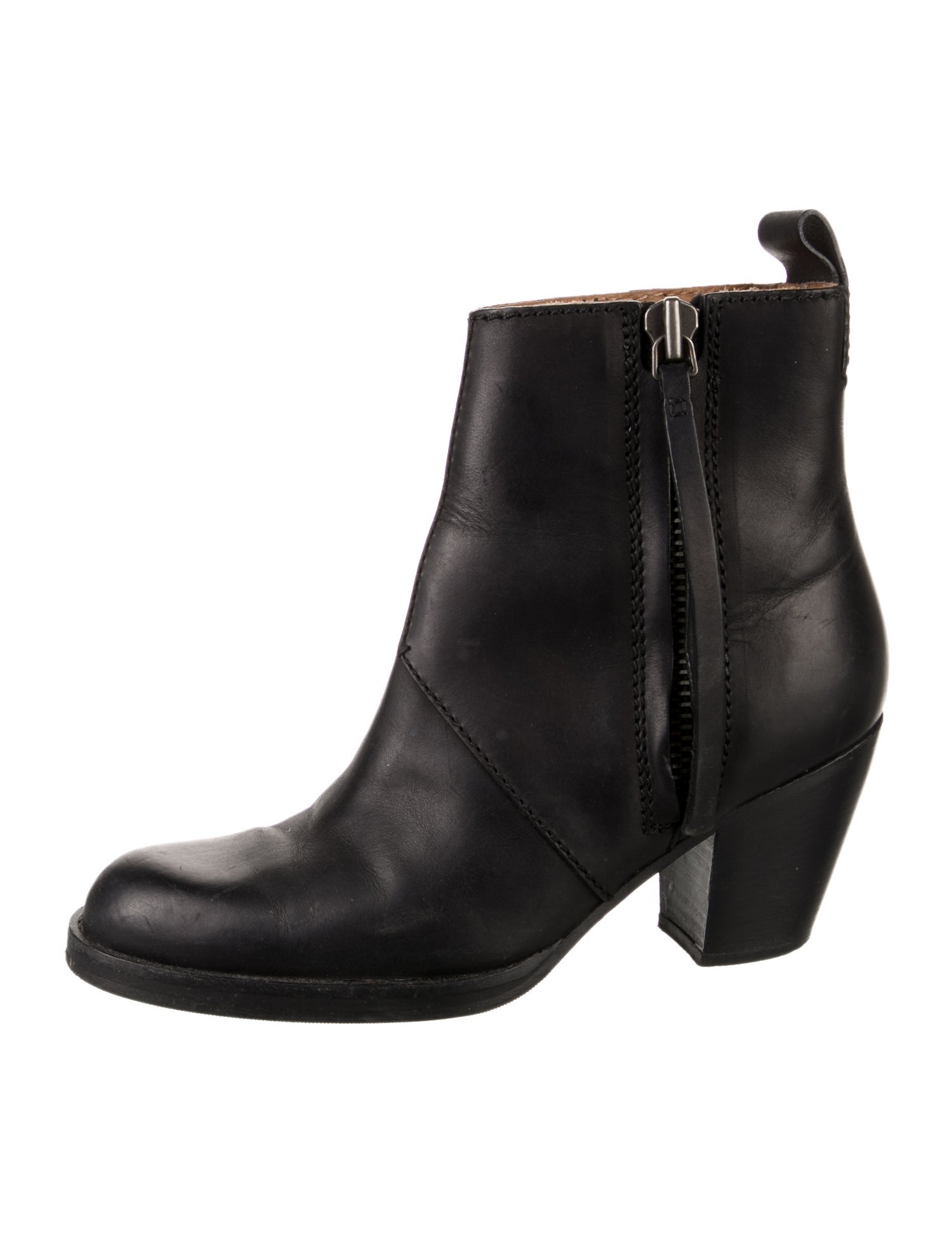 Acne Studios Leather Western Boots