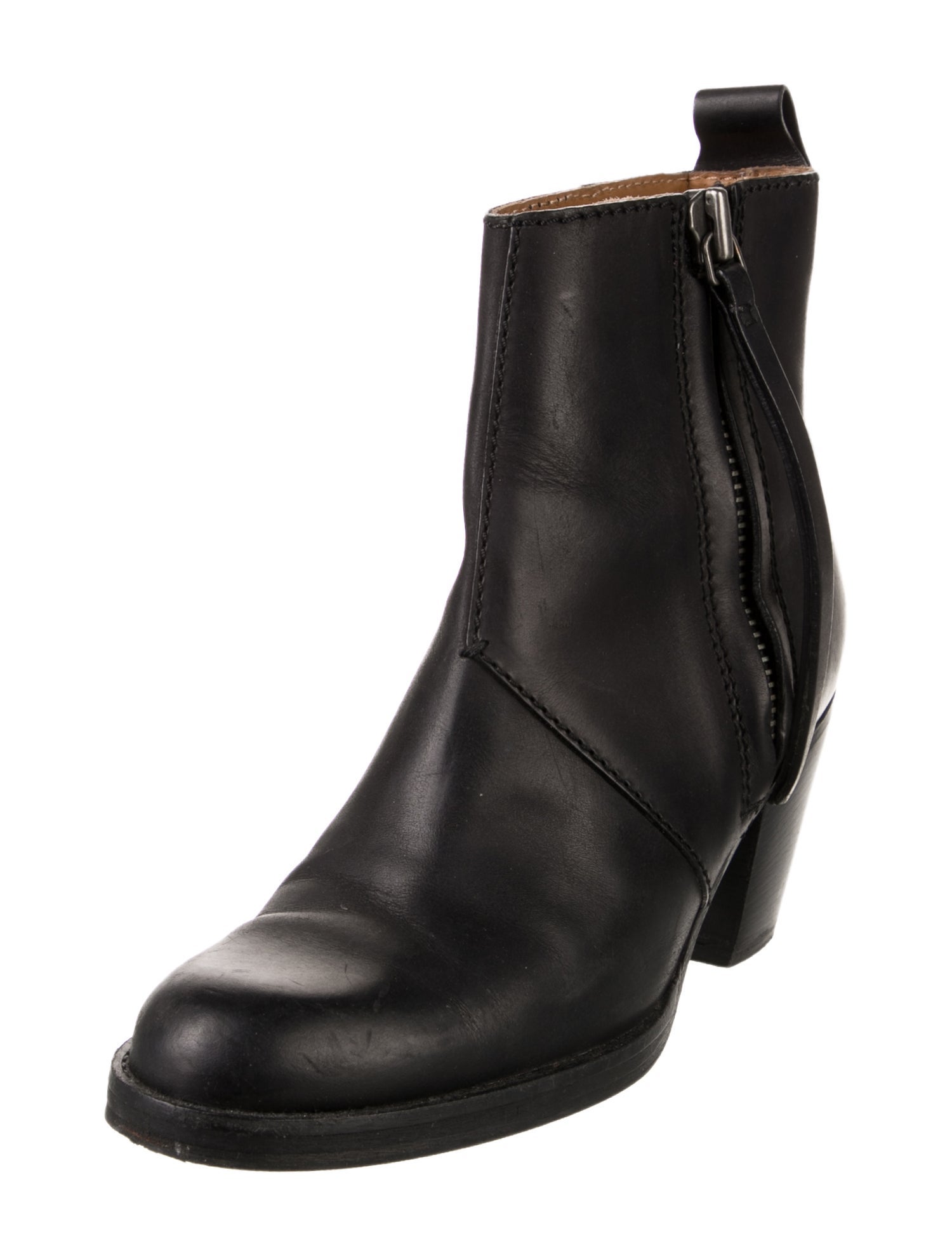 Acne Studios Leather Western Boots