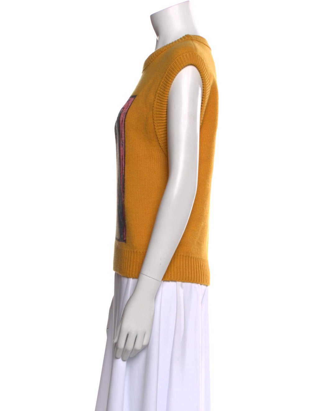 Acne Studios Wool Pullover Yellow Printed Short S… - image 2