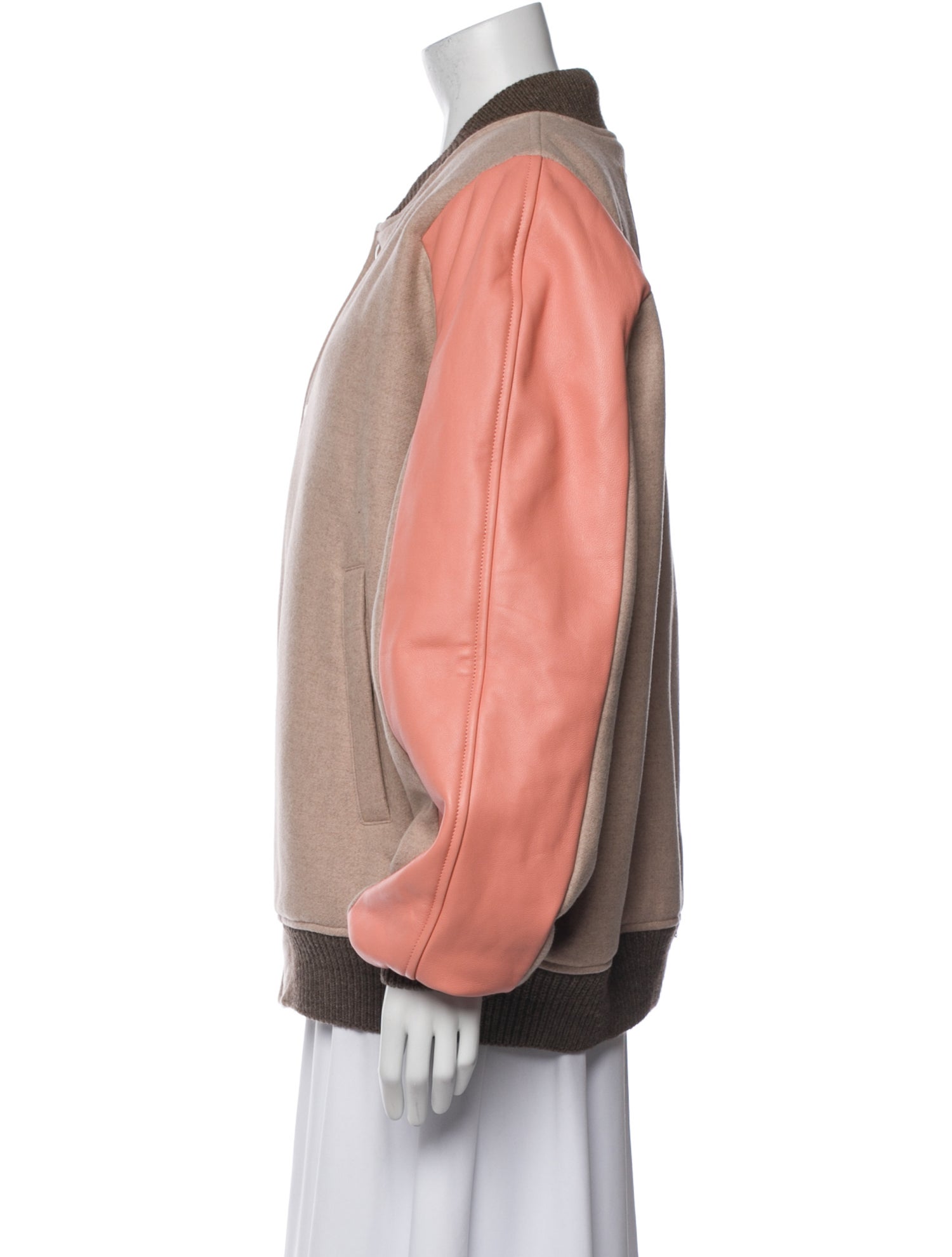 Acne Studios Wool Colorblock Pattern Bomber Jacket
