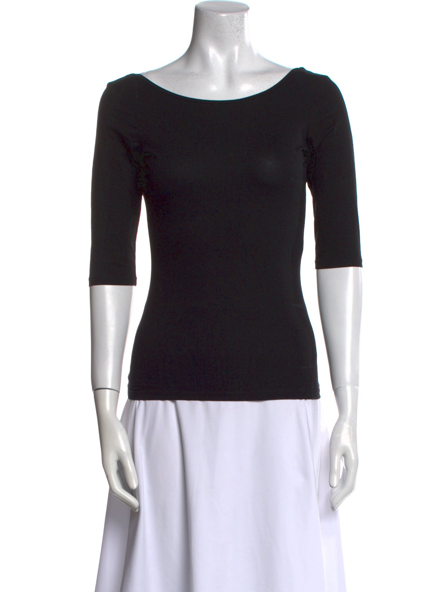 Acne Studios Scoop Neck Three-Quarter Sleeve T-Shirt