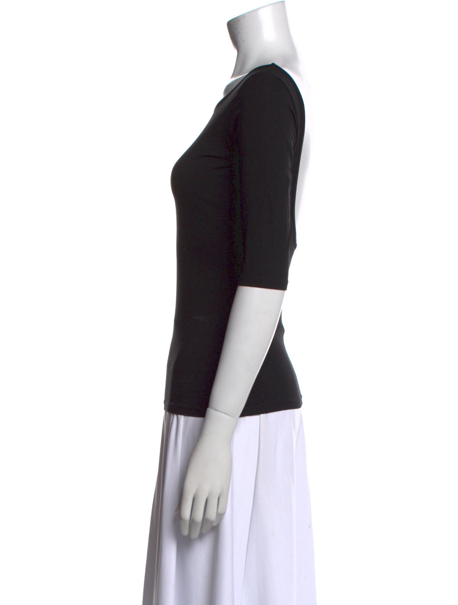 Acne Studios Scoop Neck Three-Quarter Sleeve T-Shirt