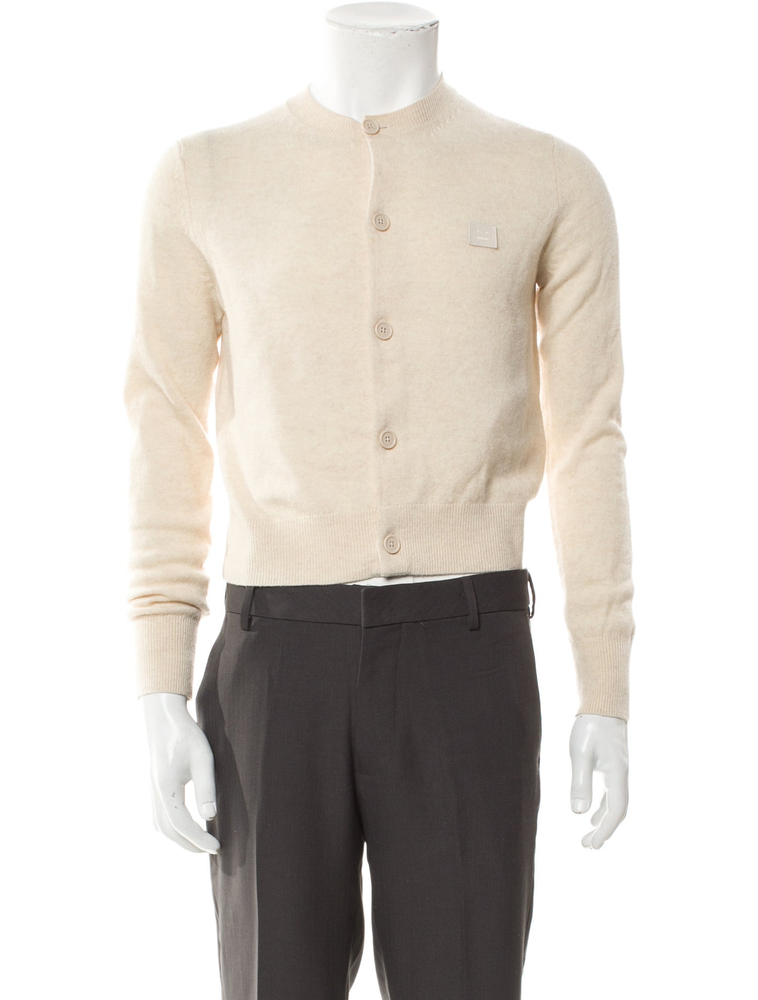 Acne Studios Wool Mock Neck Cardigan