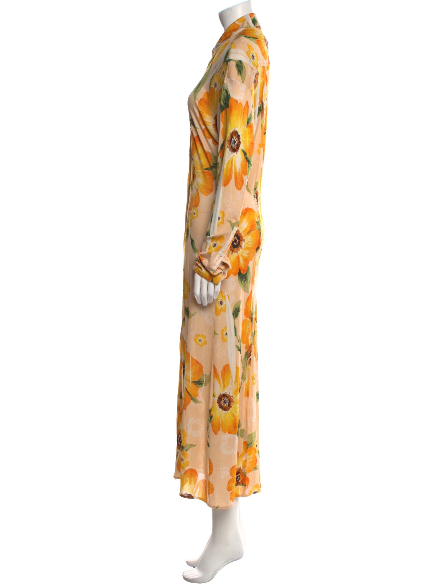 Acne Studios Floral Print Long Dress
