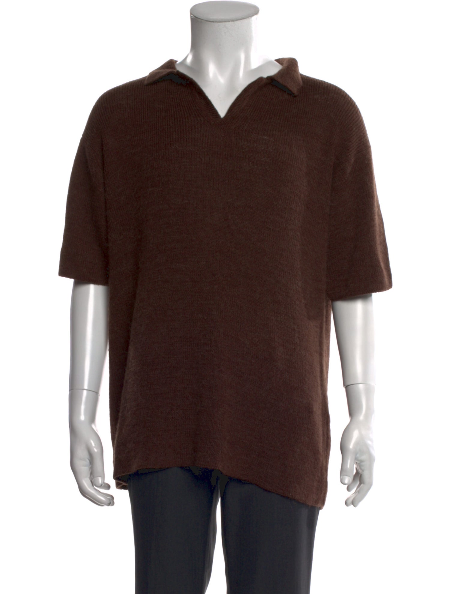 Acne Studios Hemp Crew Neck Polo Sweater