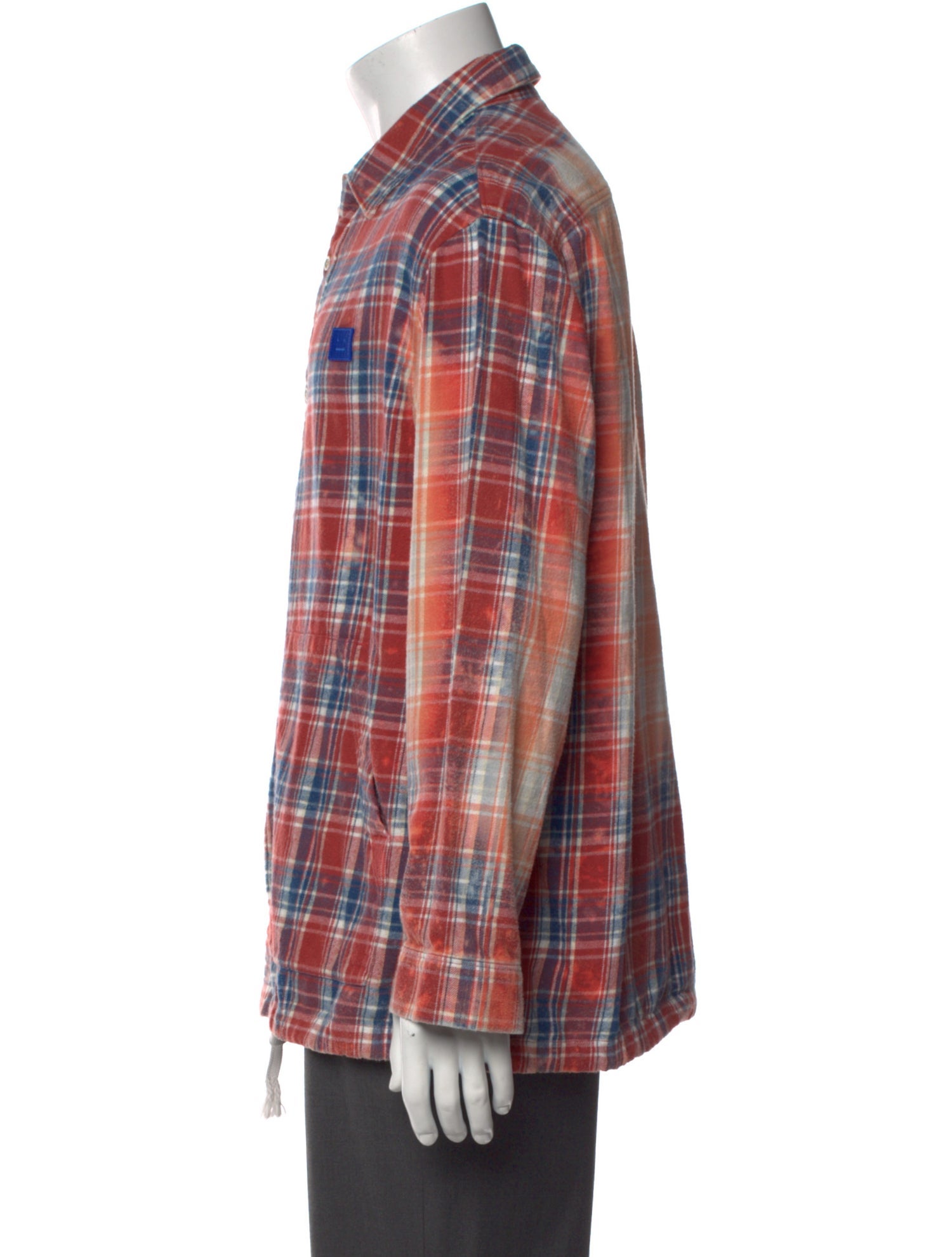 Acne Studios Plaid Print Long Sleeve Shirt
