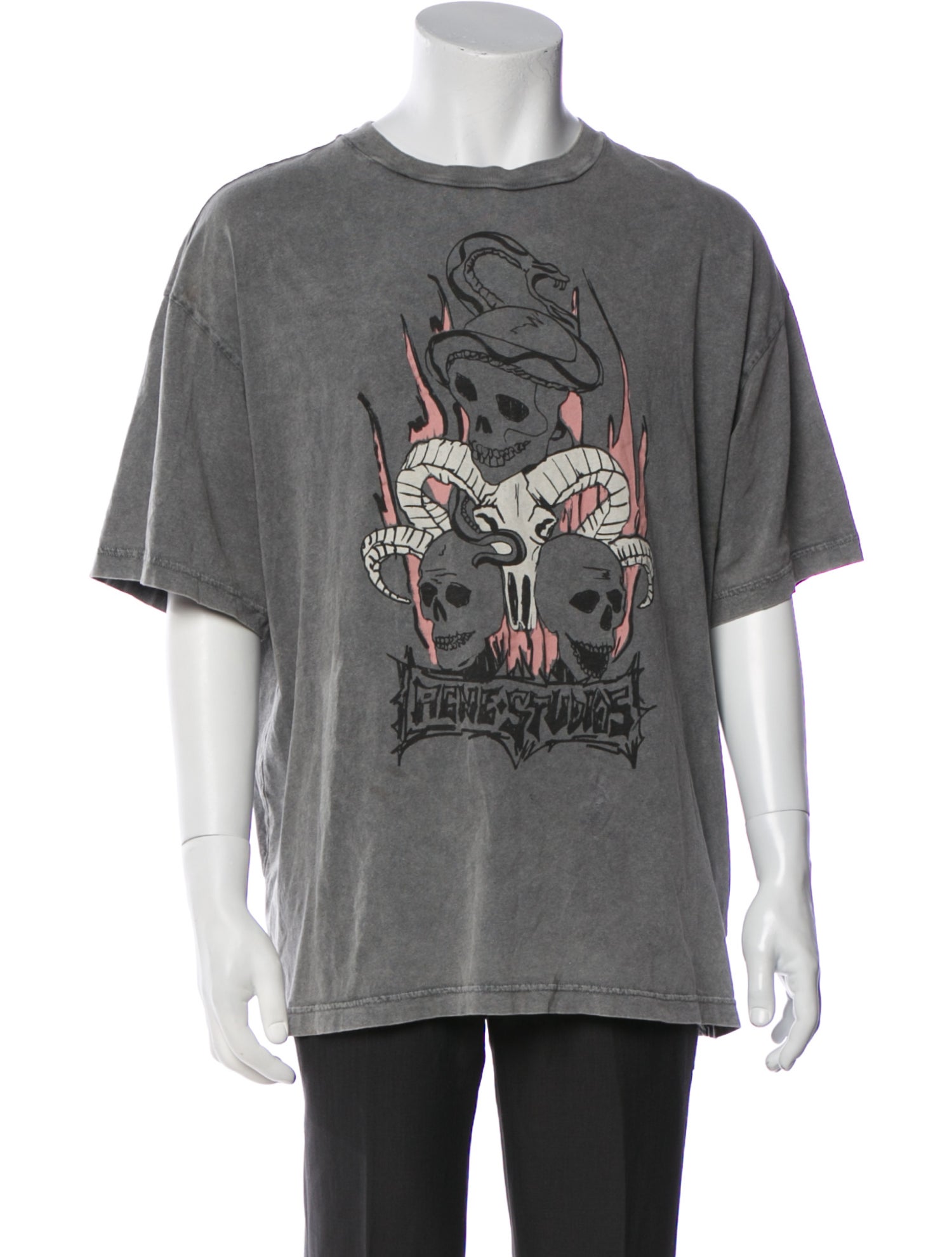 Acne Studios Graphic Print Crew Neck T-Shirt