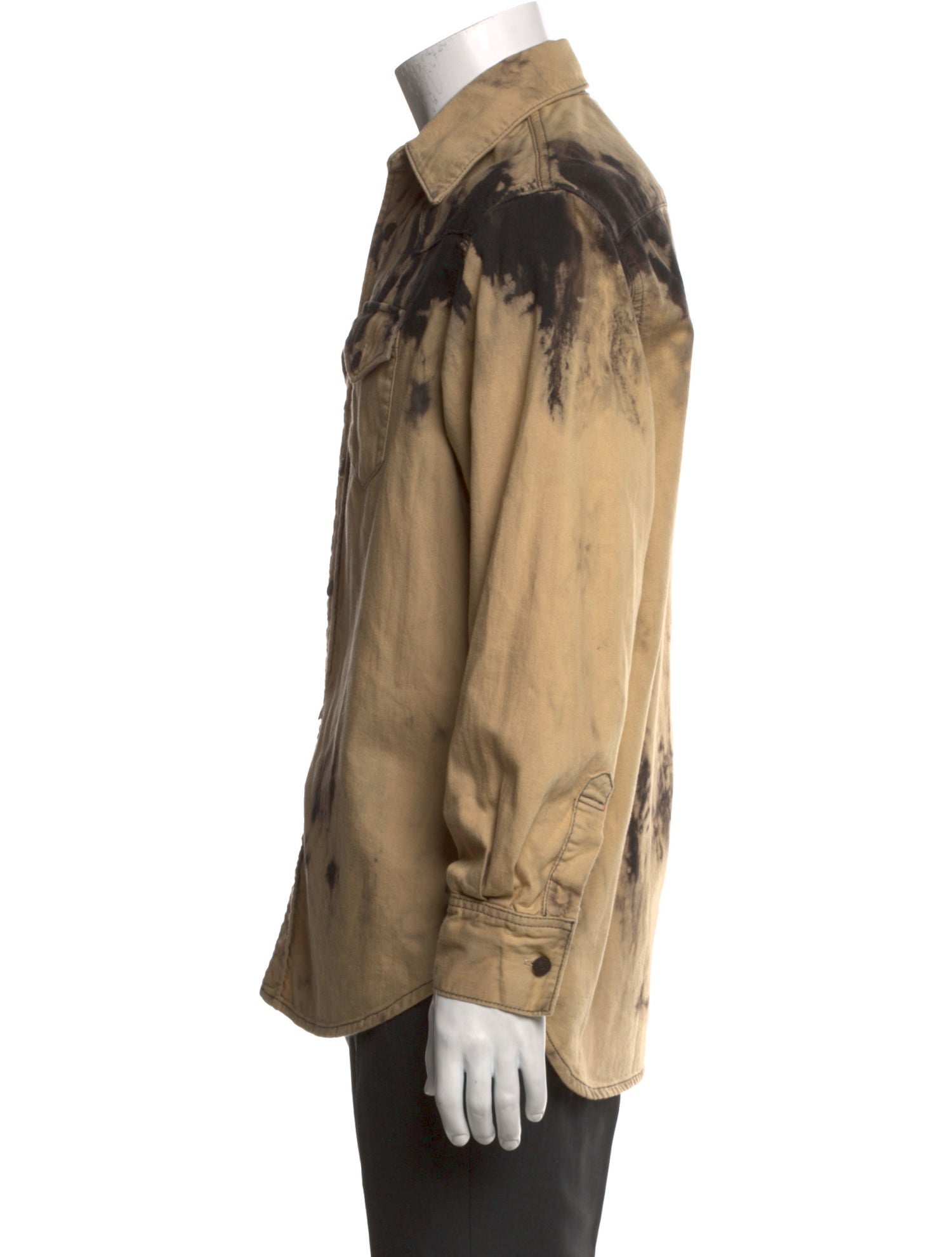 Acne Studios Tie-Dye Print Long Sleeve Shirt