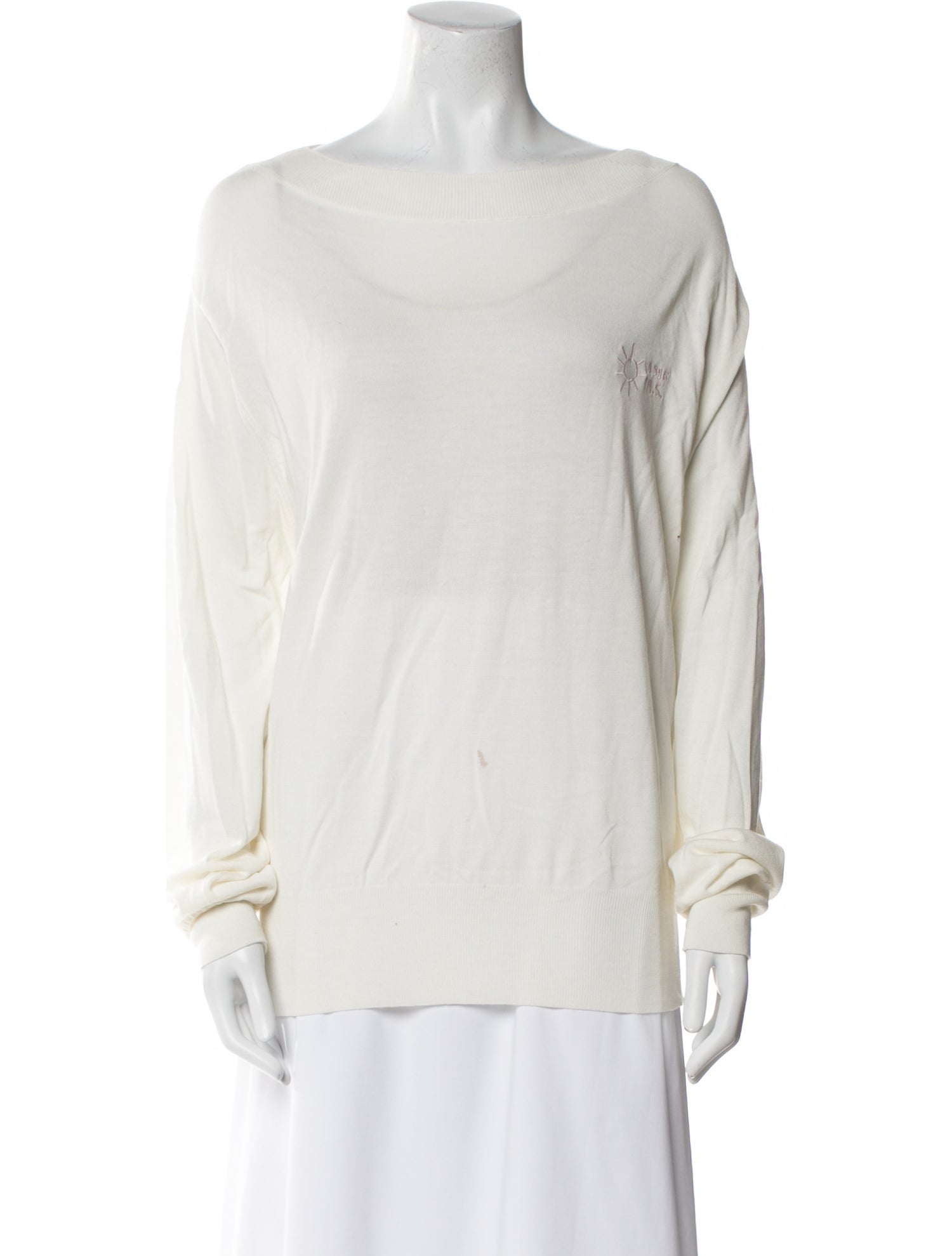 Acne Studios Scoop Neck Long Sleeve Sweatshirt