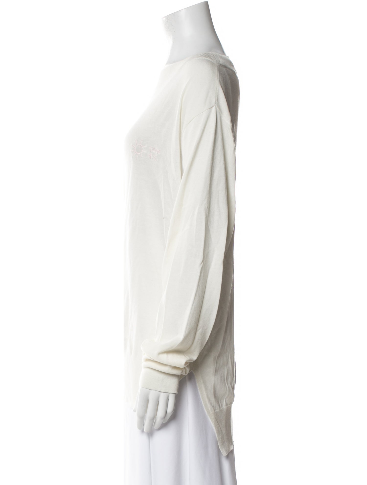 Acne Studios Scoop Neck Long Sleeve Sweatshirt